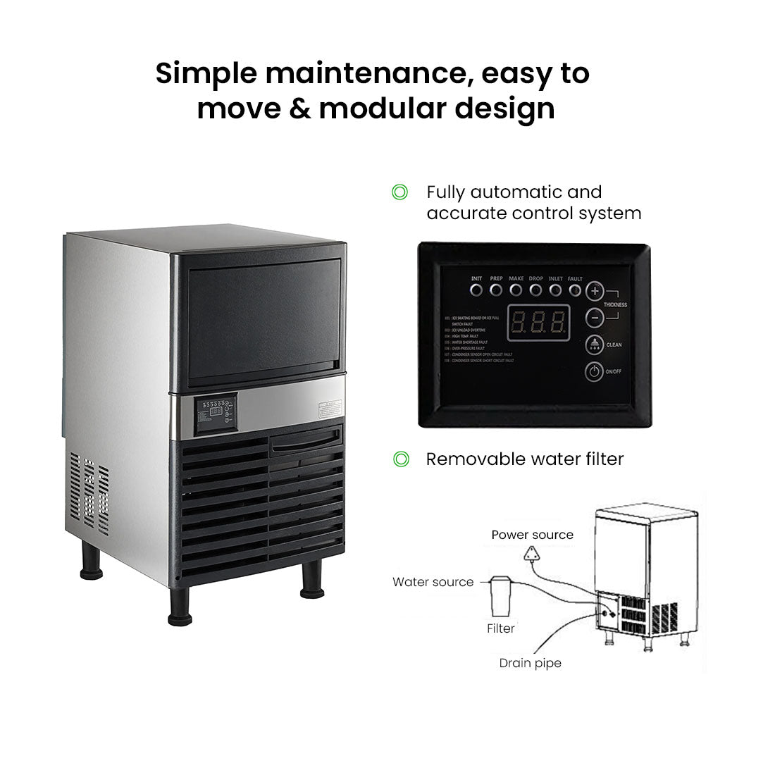 Blizzard Under Bench Ice Maker Air Cooled – SN-80P
