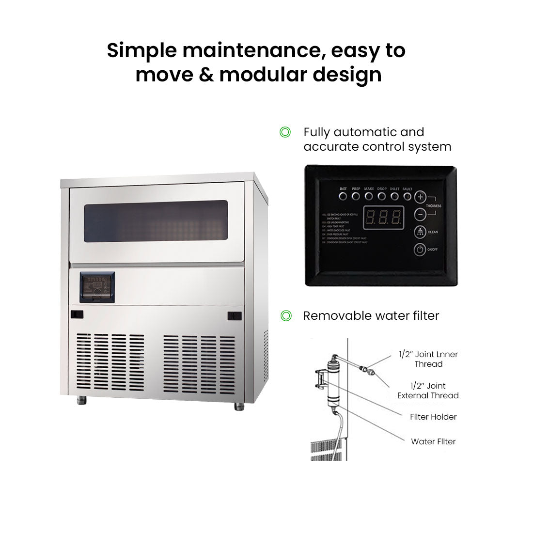 Blizzard Under Bench Ice Maker Air Cooled – SN-81B