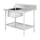 Left Inlet Single Sink Dishwasher Bench SSBD7-1200L/A