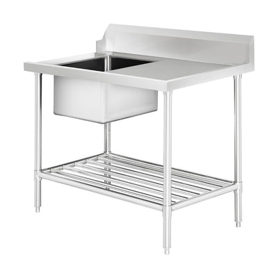 Left Inlet Single Sink Dishwasher Bench SSBD7-1200L/A