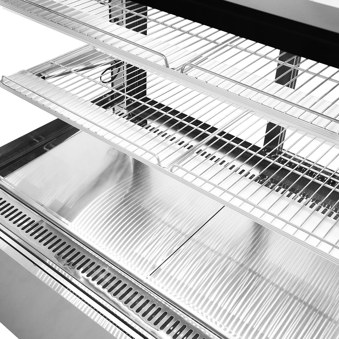 Bonvue Black Trim Square Glass Cake Display 2 Shelves – SSU120-2XB
