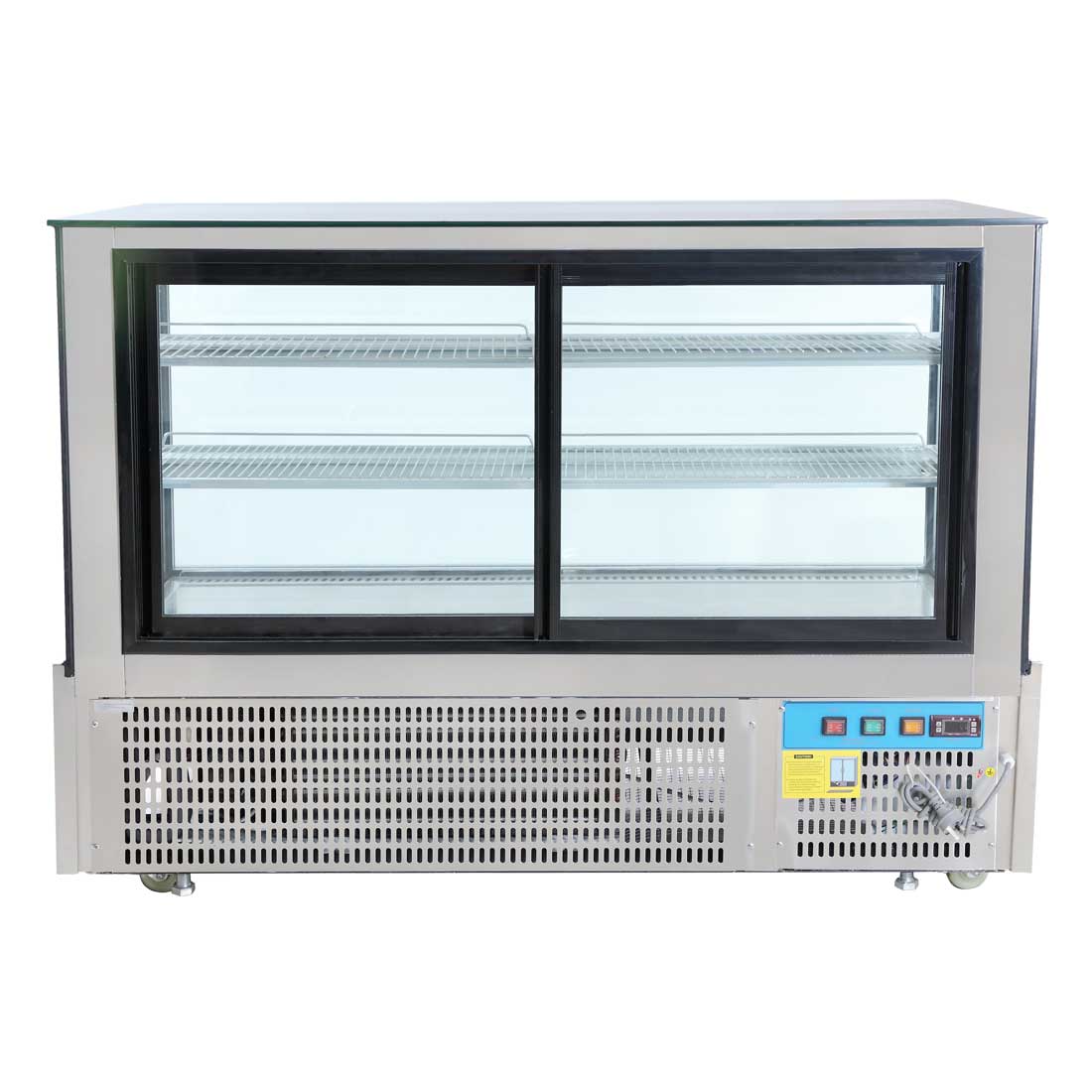 Bonvue Black Trim Square Glass Cake Display 2 Shelves – SSU150-2XB