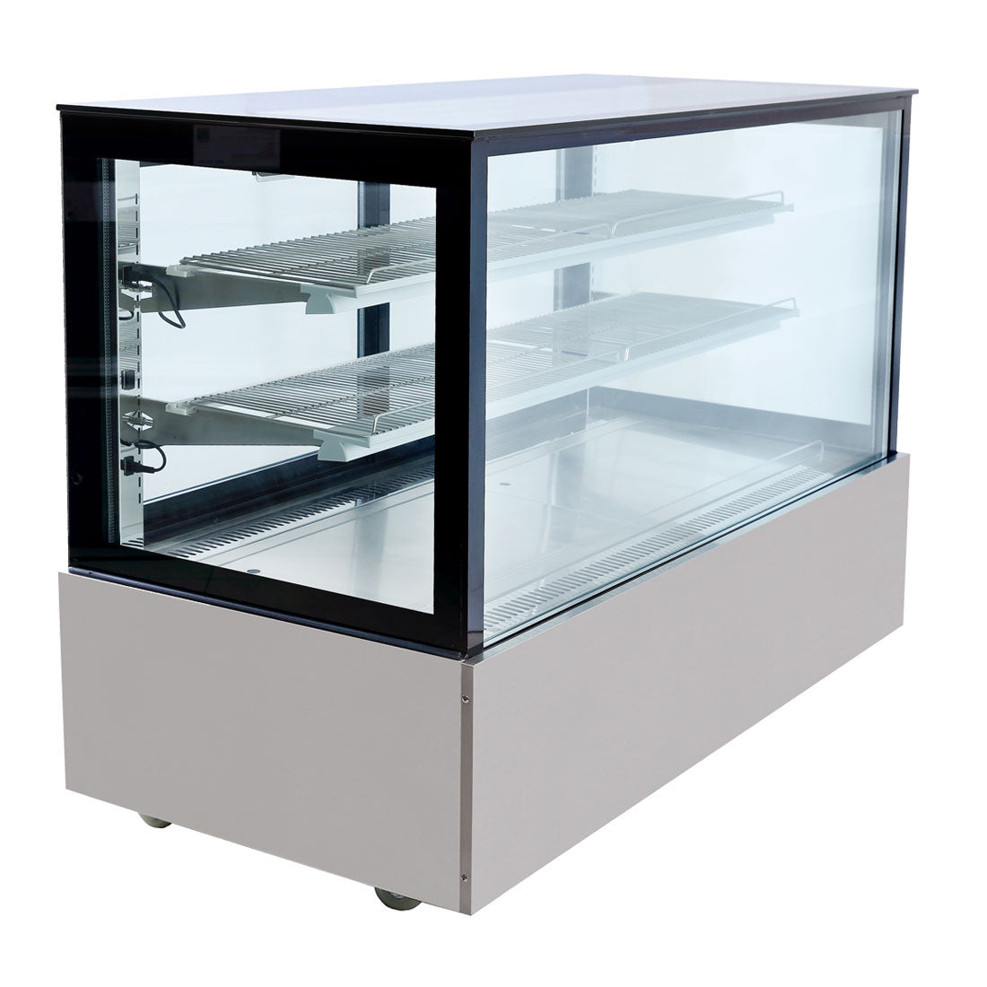 Bonvue Black Trim Square Glass Cake Display 2 Shelves – SSU150-2XB