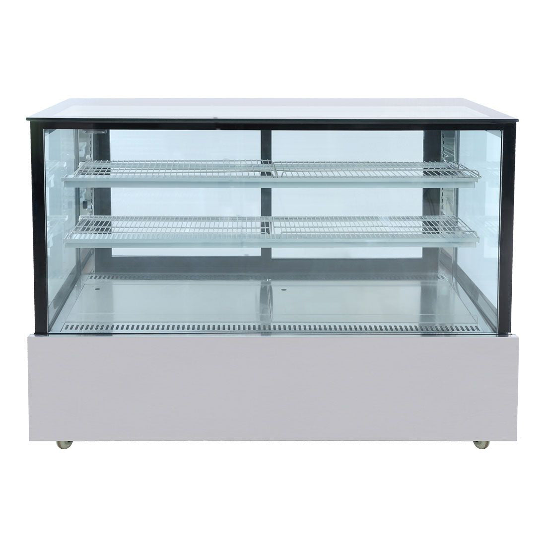 Bonvue Black Trim Square Glass Cake Display 2 Shelves – SSU150-2XB
