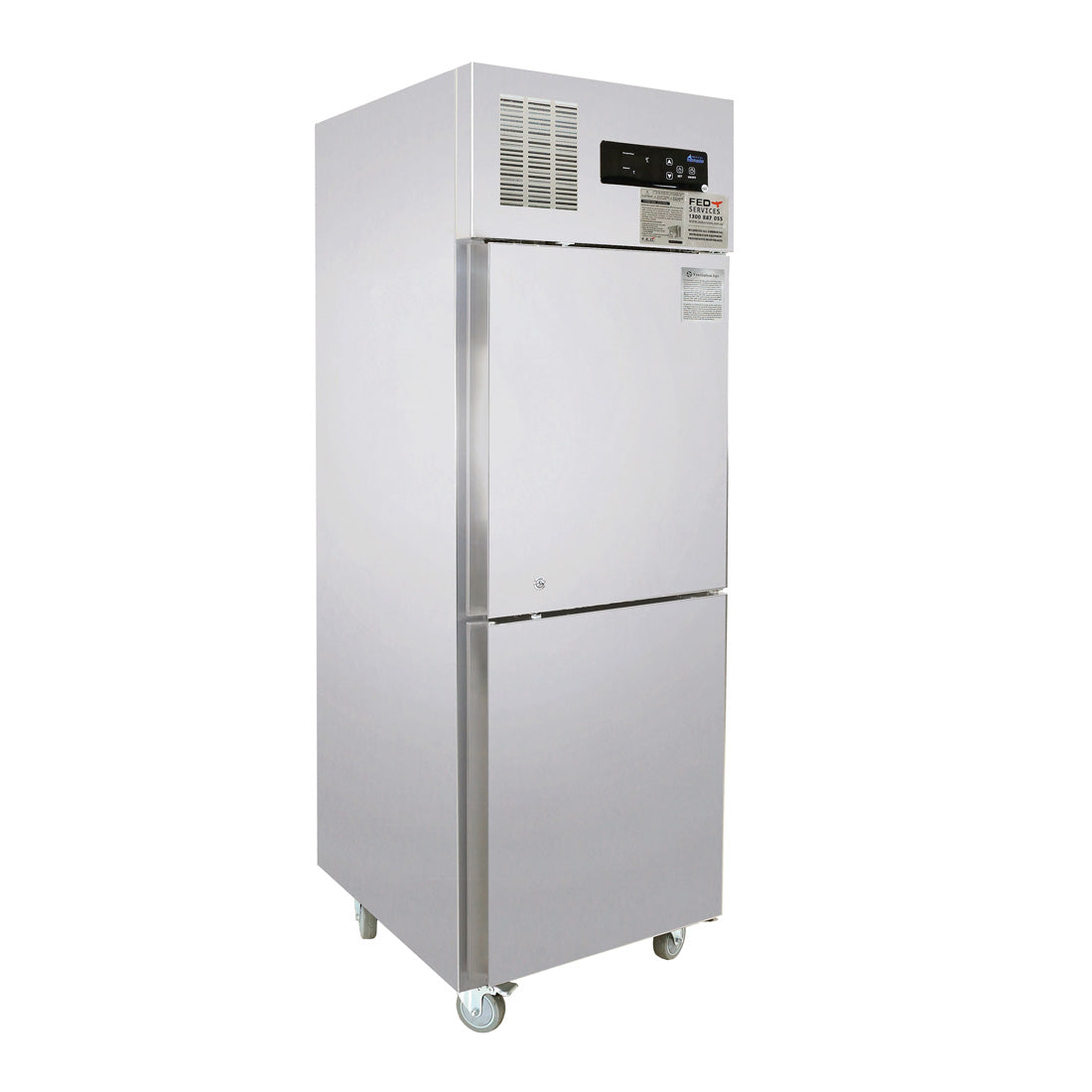 TROPICAL Thermaster 2 x Half door SS Fridge – SUC500