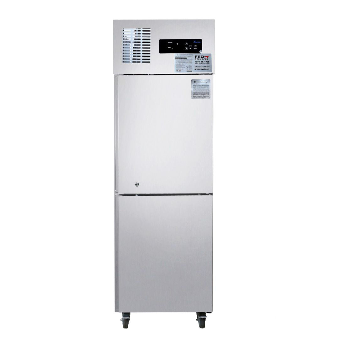 TROPICAL Thermaster 2 x Half door SS Fridge – SUC500