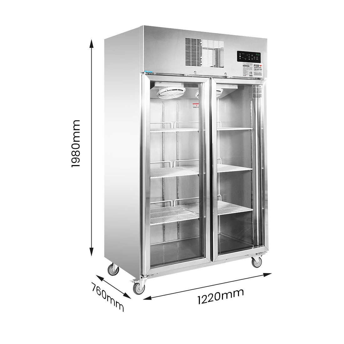 Thermaster Double Door Upright Display Fridge – SUCG1000