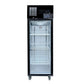 Thermaster Single glass door upright freezer black stainless steel – SUFG500B