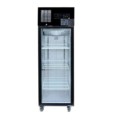 Thermaster Single glass door upright freezer black stainless steel – SUFG500B