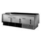 Tecnodom Serie MR80 Black 1520mm Self-serving Deli Display with Storage and Castors – TDMR-0815SELF