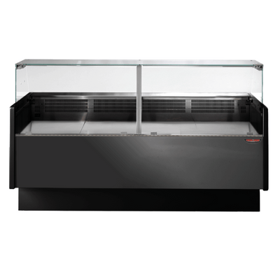 Tecnodom Serie MR80 Black 2000mm Wide Deli Display with Storage and Castors – TDMR-0820B
