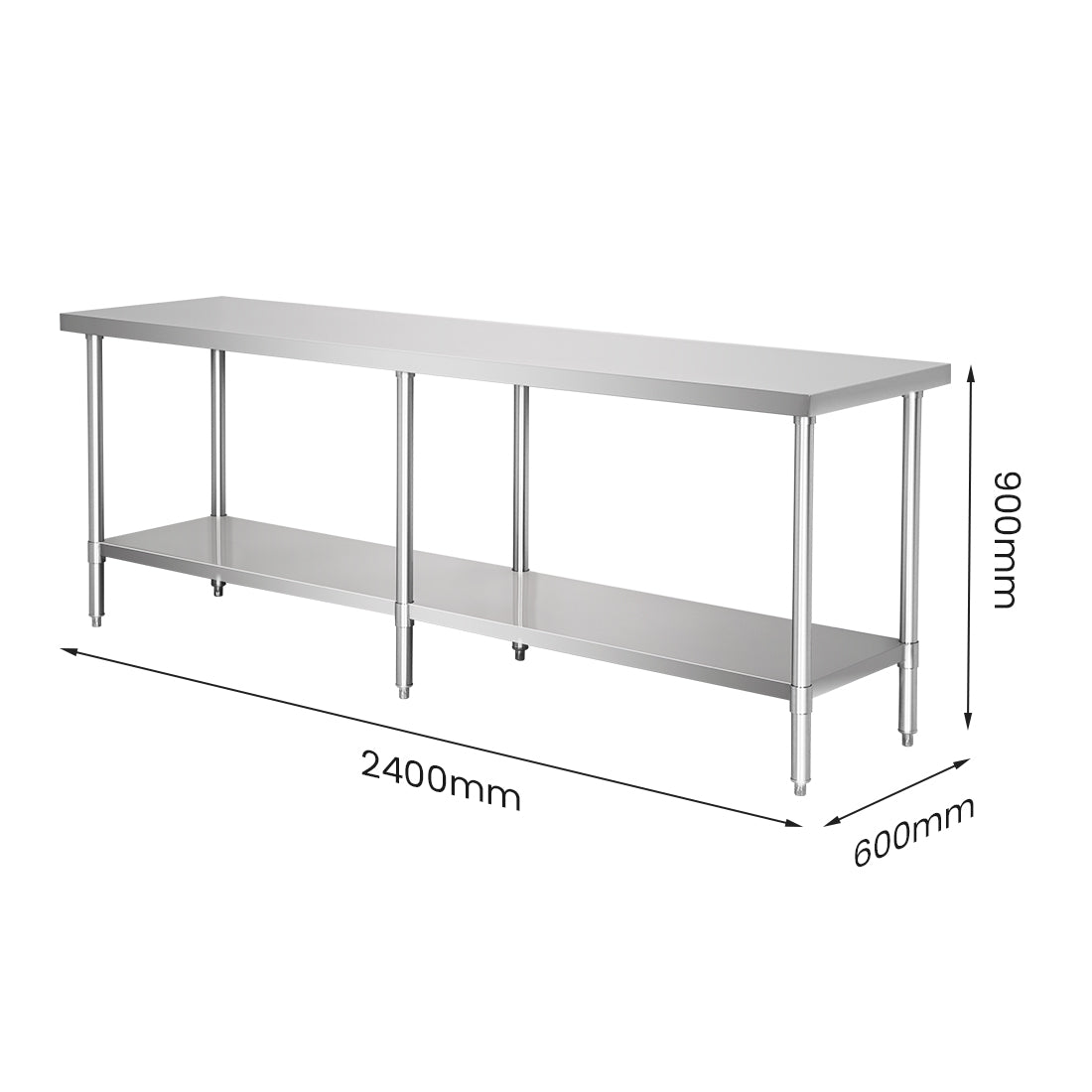 Modular System Stainless Steel Workbench – WB6-2400/A
