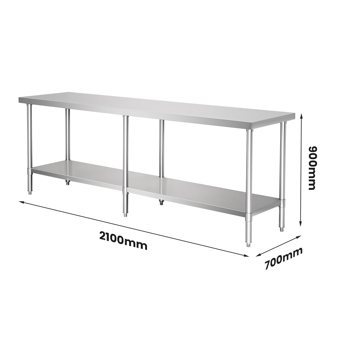 Modular System Stainless Steel Workbench – WB7-2100/A