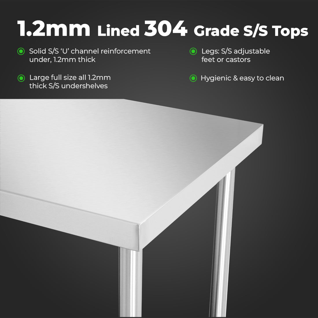 WB6-0900/A Stainless Steel Workbench