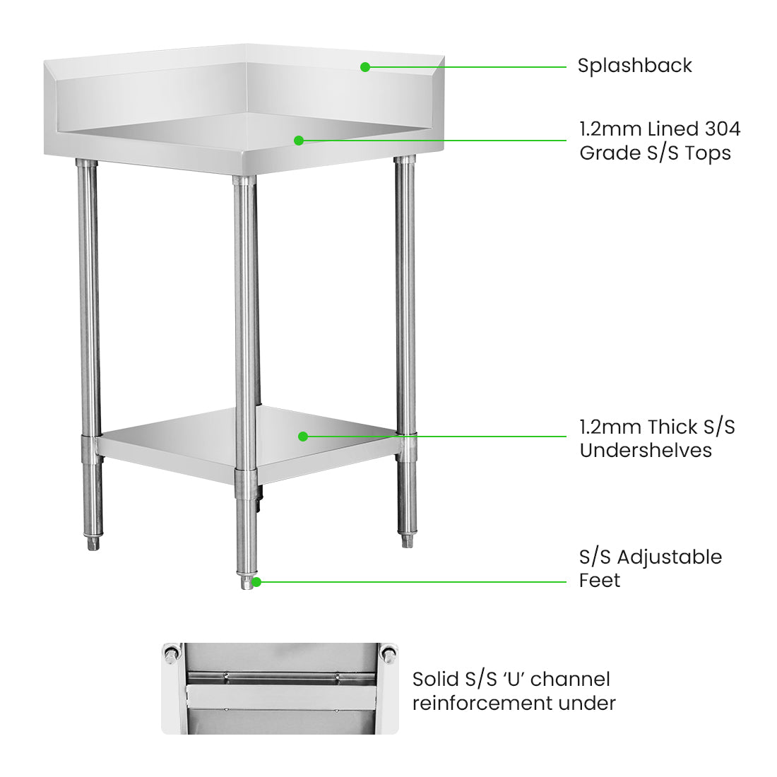 WBCB6-0600/A – Corner Workbench with 150mm Splashback & Undershelf