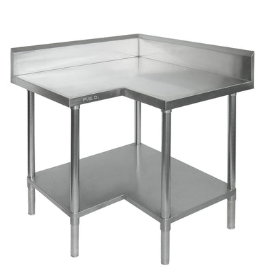 WBCB6-0900/A – Corner Workbench, 150mm Splashback & Undershelf