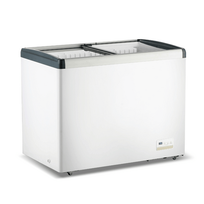 Thermaster 336L Chest Freezer with Flat Glass Sliding Lids – WD336G