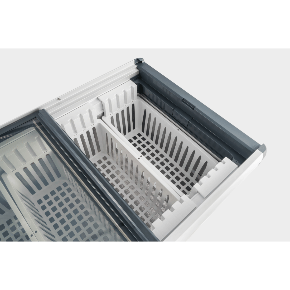 Thermaster 396L Chest Freezer with Flat Glass Sliding Lids – WD396G