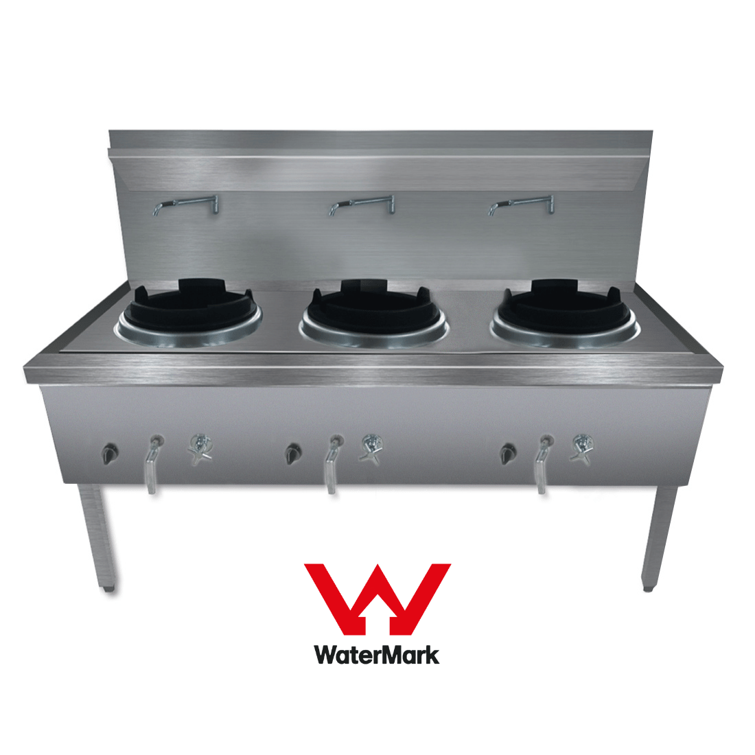 Gasmax Stainless Steel Waterless Nature Gas Triple Wok – WW-3N
