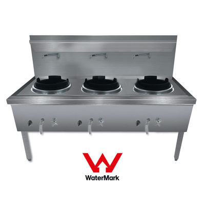 Gasmax Stainless Steel Waterless Nature Gas Triple Wok – WW-3N