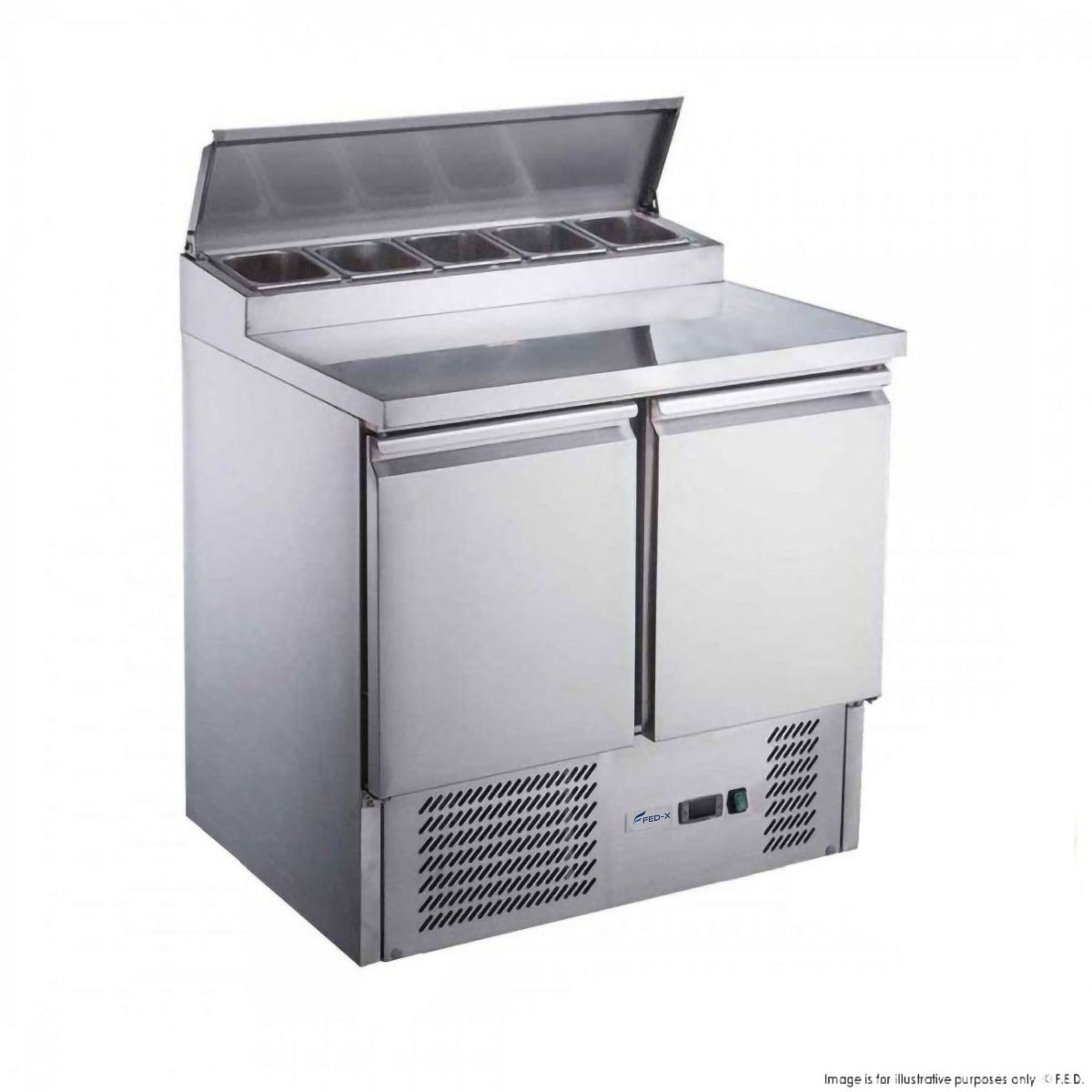 FED-X Two Door Salad Prep Fridge – XGNS900D