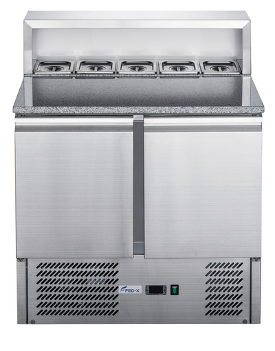 FED-X Two Door Salad Prep Fridge with Marble Top – XGNS900E