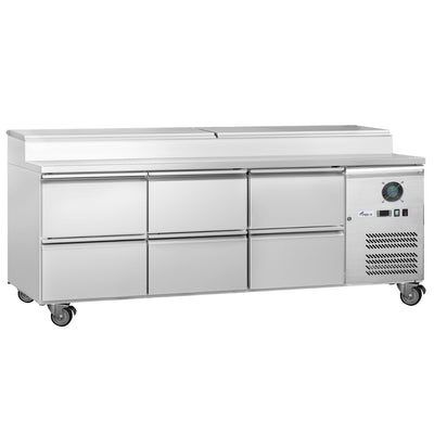 FED-X Six Drawer Salad Prep Fridge – XSS7C18S3V-6D