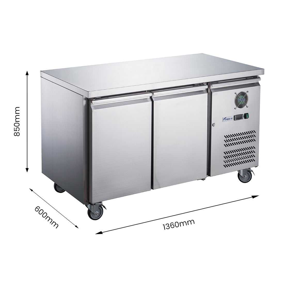 FED-X S/S Two Door Bench Fridge – XUB6C13S2V