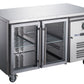 FED-X Two Glass Door Bench Fridge Stainless Steel – XUB7C13G2V