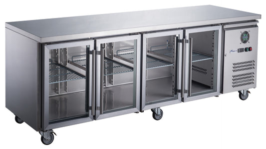 FED-X Four Glass Door Bench Fridge – XUB7C22G4V