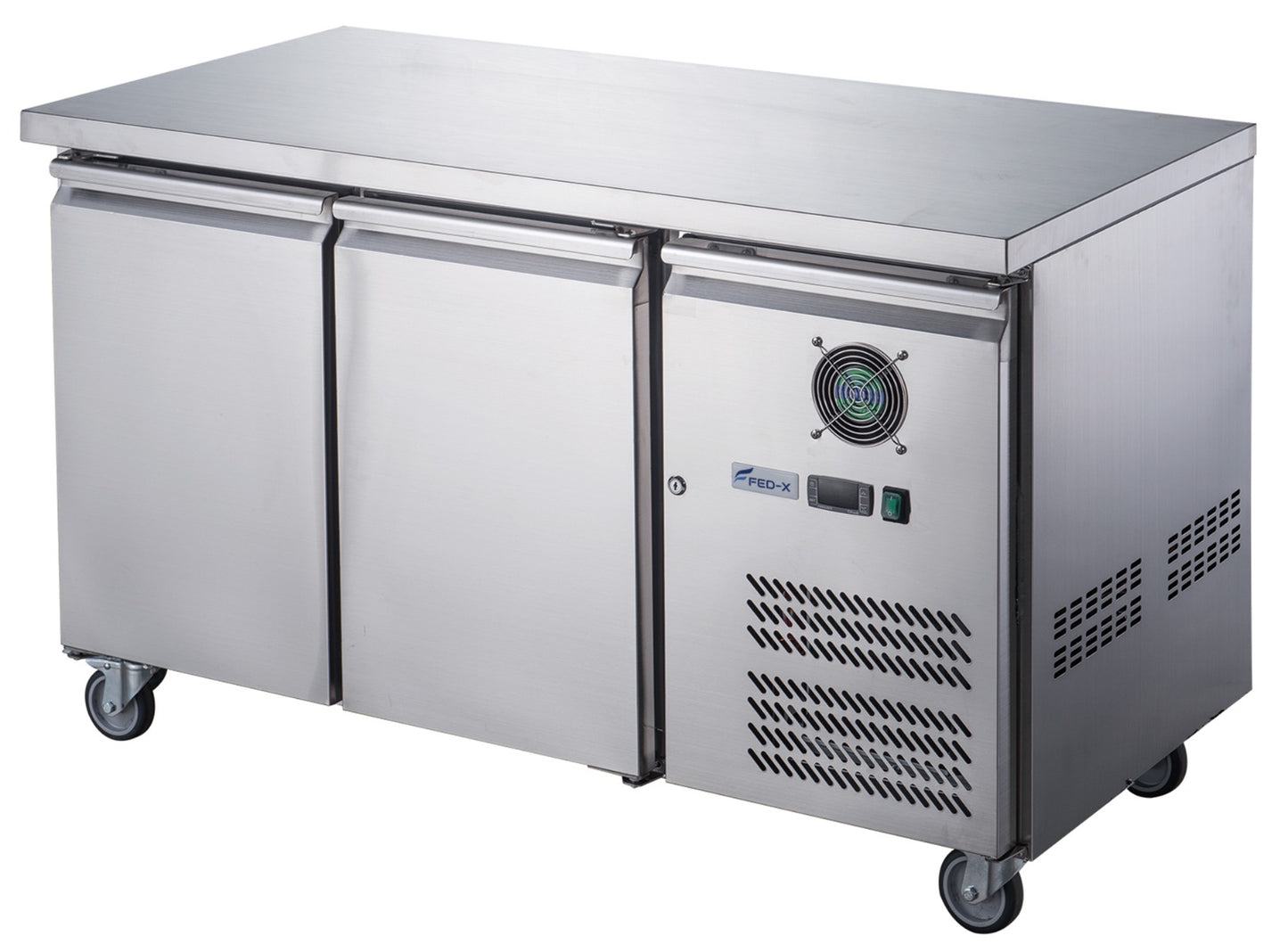 FED-X Stainless Steel Two Door Bench Freezer – XUB7F13S2V