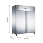 FED-X S/S Two Full Door Upright Fridge – XURC1200SFV