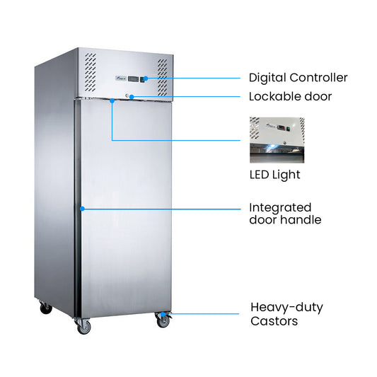FED-X S/S Single Door Upright Fridge – XURC650SFV