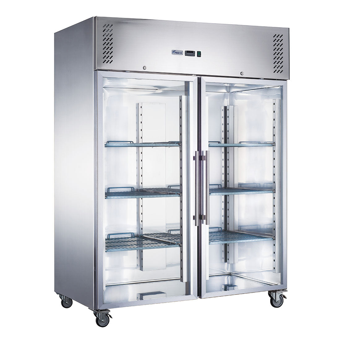 FED-X S/S Two Full Glass Door Upright Fridge – XURC1200G2V