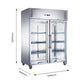 FED-X S/S Two Full Glass Door Upright Fridge – XURC1200G2V