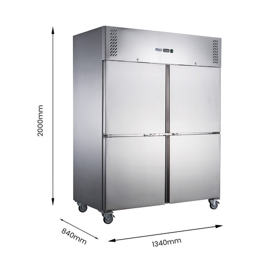 FED-X S/S Split Four-Door Upright Freezer – XURF1200S2V