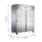 FED-X S/S Split Four-Door Upright Freezer – XURF1410S2V