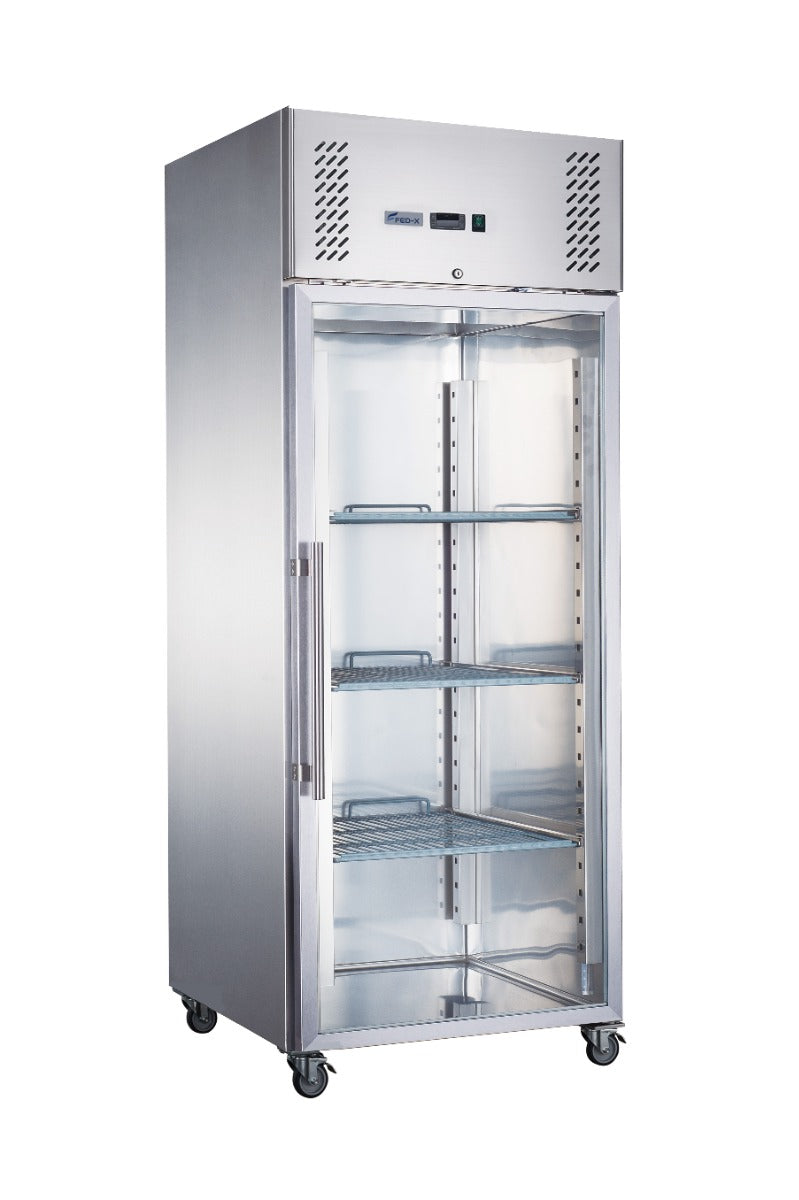 FED-X S/S Full Glass Door Upright Fridge – XURC600G1V