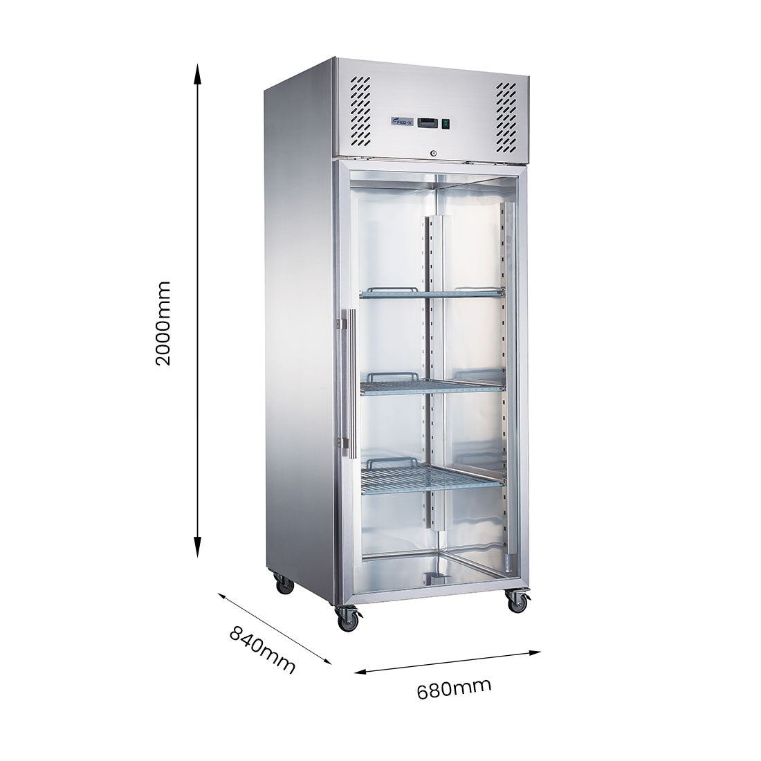 FED-X S/S Full Glass Door Upright Fridge – XURC600G1V