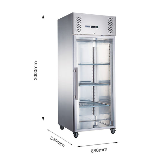 FED-X S/S Full Glass Door Upright Fridge – XURC600G1V