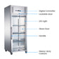 FED-X S/S Full Glass Door Upright Fridge – XURC600G1V