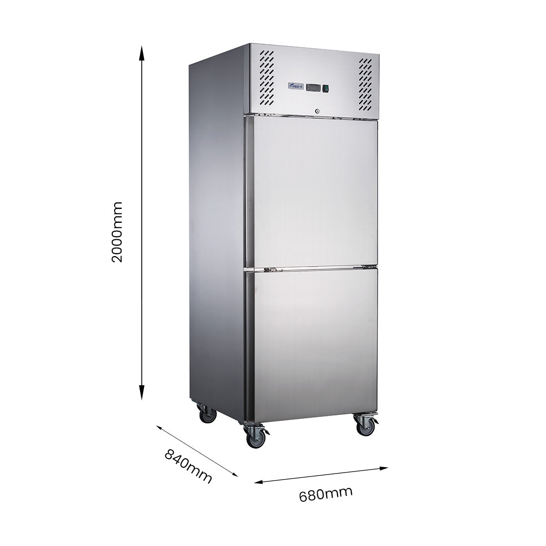 FED-X S/S Two Door Upright Fridge – XURC600S1V