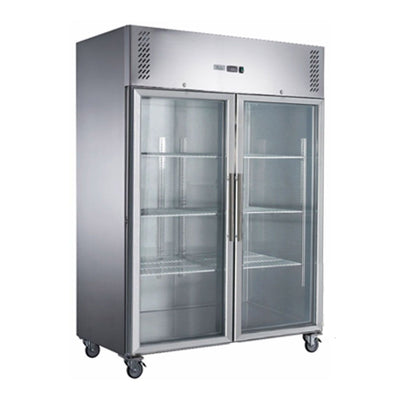 FED-X S/S Two Full Glass Door Upright Freezer – XURF1410G2V