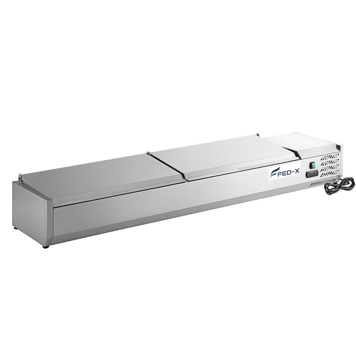 FED-X Salad Bench with Stainless Steel Lids – XVRX1800/380S