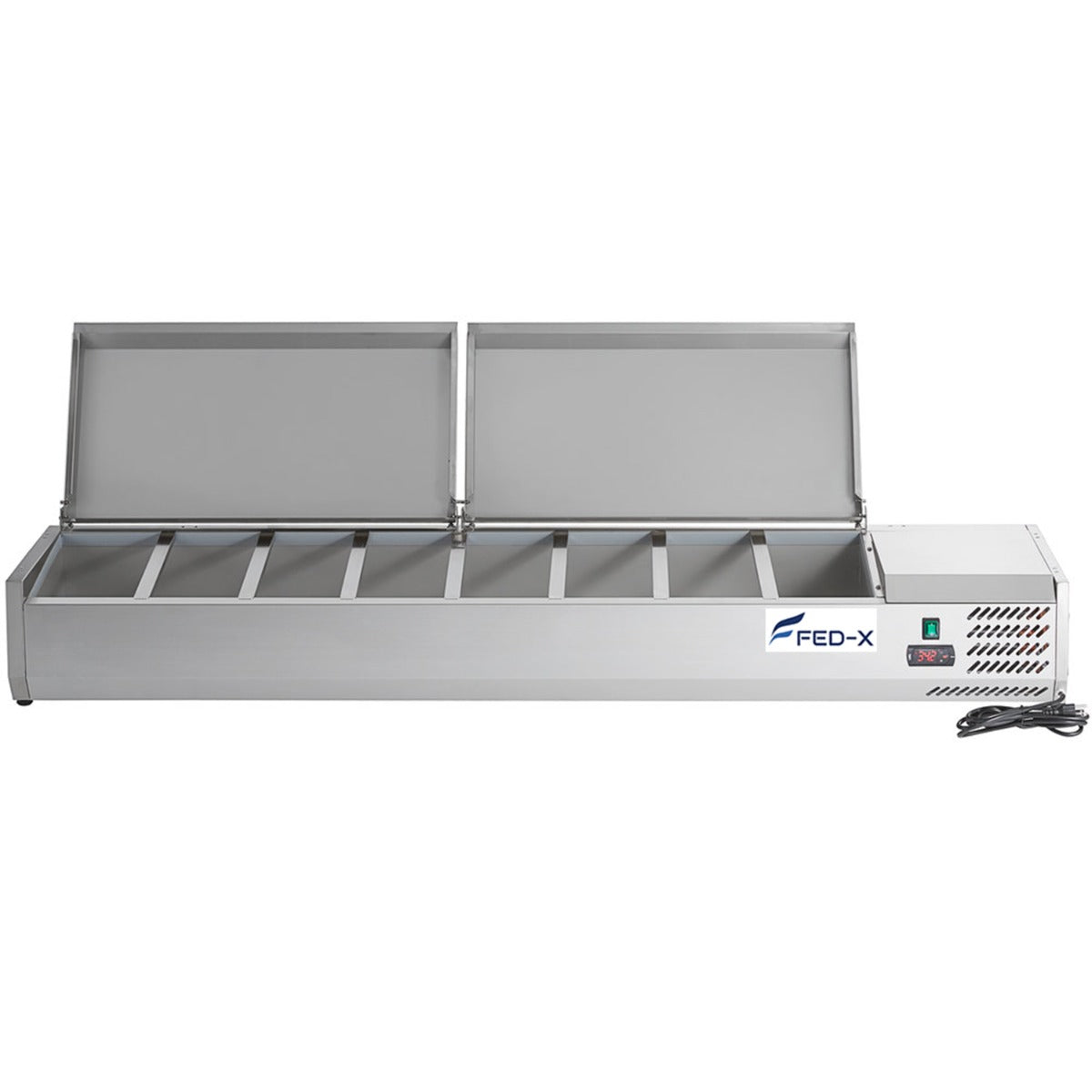 FED-X Salad Bench with Stainless Steel Lids – XVRX2000/380S