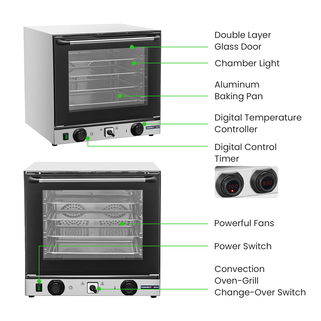 Convect Max Digital Convection Oven with Grill – YXD-3DI